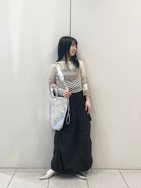 「アイテム（その他トップス）」を使った、めめさん（レディース・151cm・20代）の春コーディネート