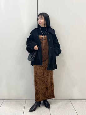 「アイテム（ブルゾン）」を使った、めめさん（レディース・151cm・20代）の冬コーディネート
