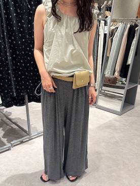 「LOWRYS FARM（ローリーズファーム）のアイテム（ベルト）」を使った、めめさん（レディース・151cm）の夏コーディネート