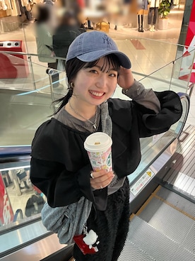 「アイテム（キャップ）」を使った、めめさん（レディース・151cm・20代）の冬コーディネート