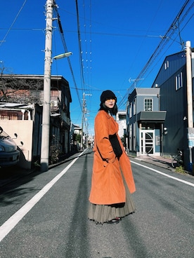 「Hender Scheme（エンダースキーマ）のアイテム（ハット）」を使った、seckeyさん（レディース・160cm）の冬コーディネート