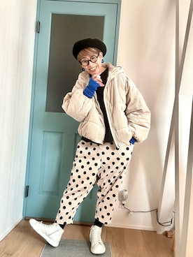 「アイテム（アームカバー）」を使った、yazawa193さん（レディース・164cm）の冬コーディネート