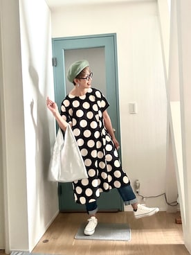 「アイテム（ハンチング/ベレー帽）」を使った、yazawa193さん（レディース・164cm）の秋コーディネート