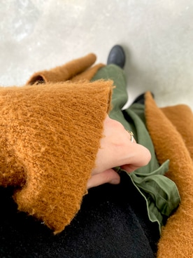 「カーキパンツ」｜まいさん（レディース・158cm・30代）の冬コーディネート
