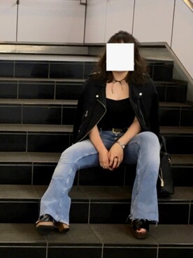 「Saint Laurent（サンローラン）のアイテム（腕時計）」を使った、harukaさん（レディース・162cm）の春コーディネート