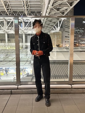 「春服デビュー宣言」｜「アイテム（ライダースジャケット）」を使った、takeeoさん（メンズ・175cm）の春コーディネート