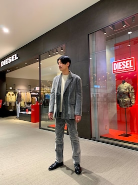 「SET UP」｜「アイテム（デニムジャケット）」を使った、Katsuoさん（メンズ・184cm）の冬コーディネート