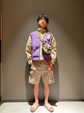 「DIESEL（ディーゼル）のアイテム（ブルゾン）」を使った、Katsuoさん（メンズ・184cm）の夏コーディネート