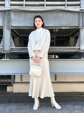 「アパレルスタッフ」｜「アイテム（ブーツ）」を使った、綾乃さん（レディース・170cm）の冬コーディネート