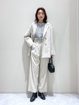 「LOWRYS FARM（ローリーズファーム）のストレッチヒールブーツ　851418（ブーツ）」を使った、綾乃さん（レディース・170cm）の春コーディネート