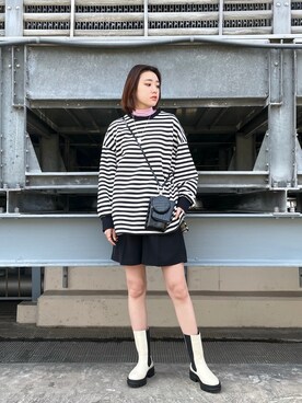 「アパレルスタッフ」｜「アイテム（ブーツ）」を使った、綾乃さん（レディース・170cm）の冬コーディネート