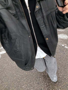 「Graphpaper（グラフペーパー）のアイテム（トップス）」を使った、トヨタタタタイトさん（メンズ・167cm）の冬コーディネート