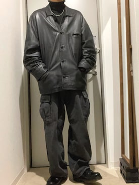 「Adoon plain（アドーンプレーン）のアイテム（ニット/セーター）」を使った、kaikiさん（メンズ・172cm）の秋コーディネート
