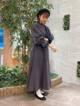 「秋」｜「アイテム（ノーカラージャケット）」を使った、Remiさん（レディース・164cm）の秋コーディネート