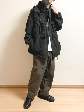 「Snow Peak（スノーピーク）のアイテム（ブルゾン）」を使った、えあろさん（メンズ・169cm）の冬コーディネート
