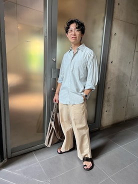 「yoko sakamoto（ヨーコサカモト）のアイテム」を使った、みちーさん（メンズ・171cm）の夏コーディネート