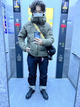 「DESCENTE ALLTERRAIN（デサント　オルテライン）のアイテム（ジャケット/アウター）」を使った、みちーさん（メンズ・171cm）の冬コーディネート