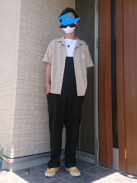 「COOKMAN（クックマン）のアイテム（サロペット/オーバーオール）」を使った、hillkawaさん（メンズ・177cm）の春コーディネート