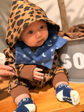 「アイテム（ロンパース）」を使った、s.o_brosさん（キッズ・120cm）の秋コーディネート