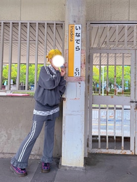 「アイテム（ジャージ）」を使った、wabicoさん（レディース・162cm）の秋コーディネート