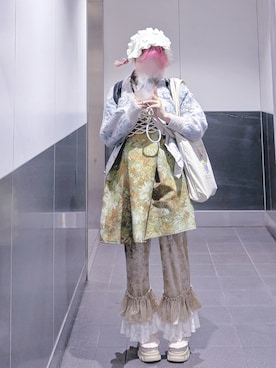 「アイテム（キャミソール）」を使った、wabicoさん（レディース・162cm）の冬コーディネート