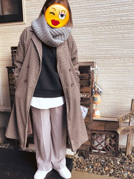 「DC（ディーシー）のアイテム」を使った、ayaさん（レディース・161cm）の冬コーディネート