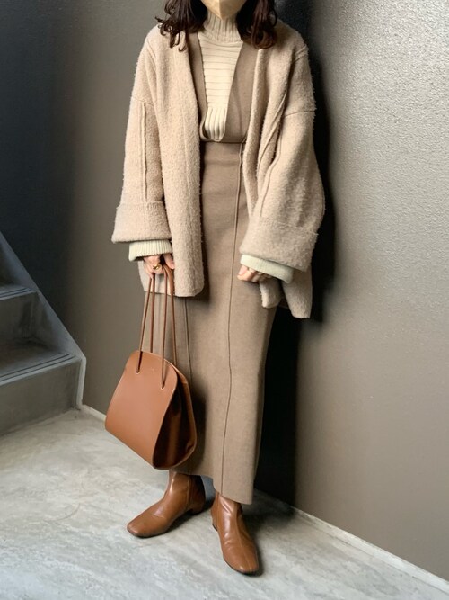 hasune｜mecherieのノーカラーコートを使ったコーディネート - WEAR