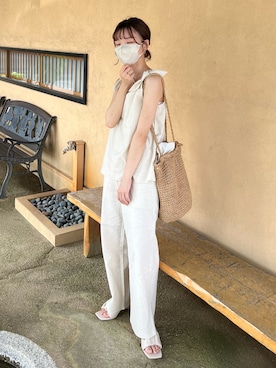 「ACYM（アシーム）のアイテム（オールインワン・サロペット）」を使った、Hibikiさん（レディース・158cm）の夏コーディネート