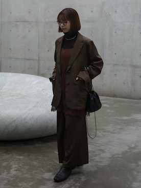 「coca（coca）（コカ）のアイテム」を使った、Hibikiさん（レディース・158cm）の冬コーディネート