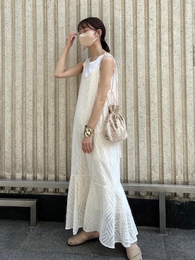 「Bab（バブ）のアイテム（サンダル）」を使った、Hibikiさん（レディース・158cm）の夏コーディネート