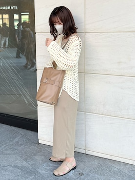 「Bab（バブ）のアイテム（サンダル）」を使った、Hibikiさん（レディース・158cm）の夏コーディネート