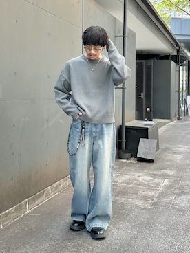 「アイテム（ニット/セーター）」を使った、タケダさん（メンズ・170cm・20代）の秋コーディネート