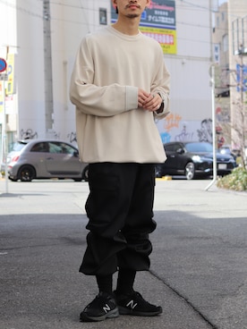 「Lui's（ルイス）のアイテム（スウェット）」を使った、タケダさん（メンズ・170cm）の春コーディネート