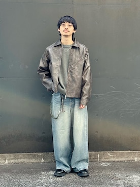 「アイテム（ブルゾン）」を使った、タケダさん（メンズ・170cm）の秋コーディネート