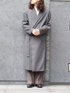 「Lui's（ルイス）のアイテム（トレンチコート）」を使った、タケダさん（メンズ・170cm）の秋コーディネート