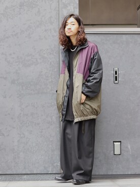 「配色」｜「アイテム（ブルゾン）」を使った、タケダさん（メンズ・170cm）の秋コーディネート