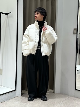 「アイテム（ローファー）」を使った、タケダさん（メンズ・170cm）の冬コーディネート