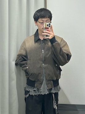 「アイテム（デニムジャケット）」を使った、タケダさん（メンズ・170cm・20代）の夏コーディネート