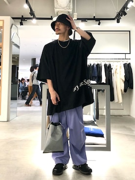 「CPH（シーピーエイチ）のアイテム（帽子）」を使った、タケダさん（メンズ・170cm）の夏コーディネート