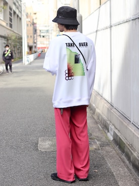 「CPH（シーピーエイチ）のアイテム（帽子）」を使った、タケダさん（メンズ・170cm）の冬コーディネート