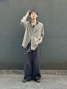 「アイテム（スラックス）」を使った、タケダさん（メンズ・170cm）の夏コーディネート