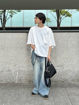 「ITTI（イッチ）のアイテム」を使った、タケダさん（メンズ・170cm）の夏コーディネート