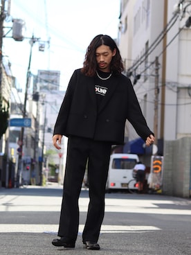 「Dunno（ドノウ）のアイテム」を使った、タケダさん（メンズ・170cm）の秋コーディネート