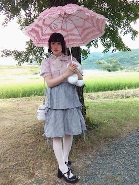 「量産型」｜「アイテム（雑貨/ホビー）」を使った、✞𝔪𝖎𝖈𝖍𝖊𝖙𝖙𝖊✞さん（レディース・163cm）の夏コーディネート