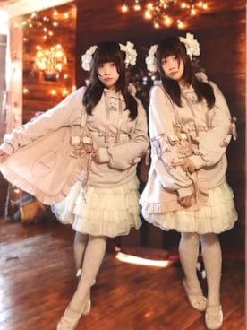 「アイテム（ウィッグ）」を使った、✞𝔪𝖎𝖈𝖍𝖊𝖙𝖙𝖊✞さん（レディース・163cm）の冬コーディネート