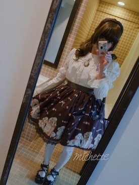 「BABY, THE STARS SHINE BRIGHT」｜✞𝔪𝖎𝖈𝖍𝖊𝖙𝖙𝖊✞さん（レディース・162cm）の秋コーディネート