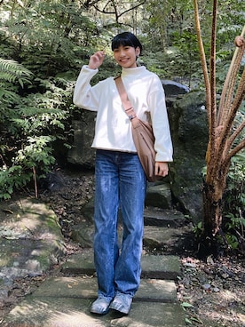 「UNIQLOU」｜Harunaさん（レディース・173cm）の冬コーディネート