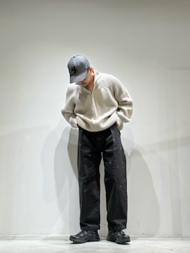 「アイテム（ニット/セーター、シルバー系）」を使った、GARDEN  takumiさん（メンズ・167cm）の冬コーディネート