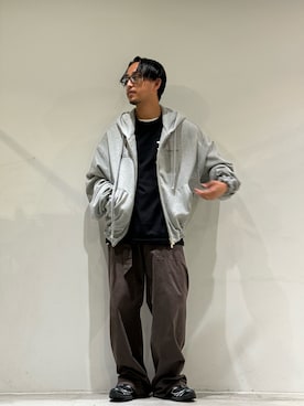 「アイテム（パーカー）」を使った、GARDEN  takumiさん（メンズ・167cm）の夏コーディネート