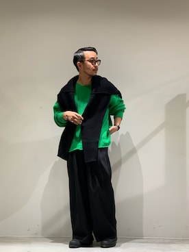 「ancellm」｜「アイテム（スラックス）」を使った、GARDEN  takumiさん（メンズ・167cm）の秋コーディネート